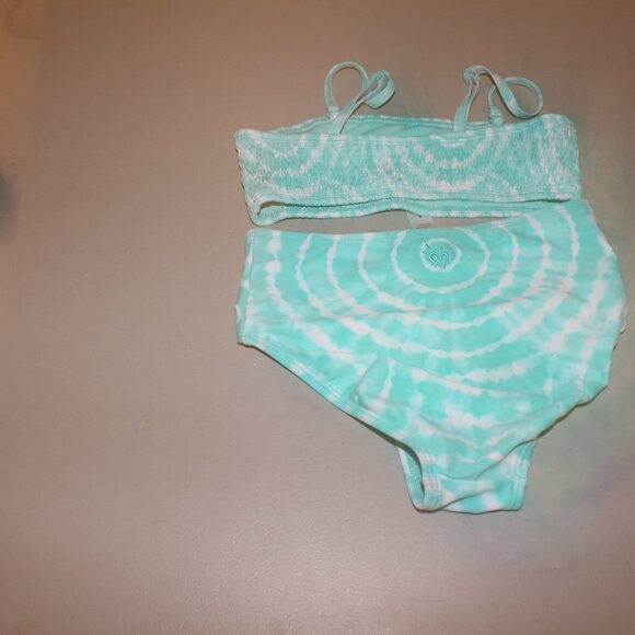 Blue & White 2 Pcs Justice Bikini Swimsuit Size 8 - Picture 6 of 13